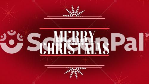 Merry Christmas With Fall Snow In Night On Red Gradient, Motion Holidays And Winter Style Background For New Year And Merry Christmas